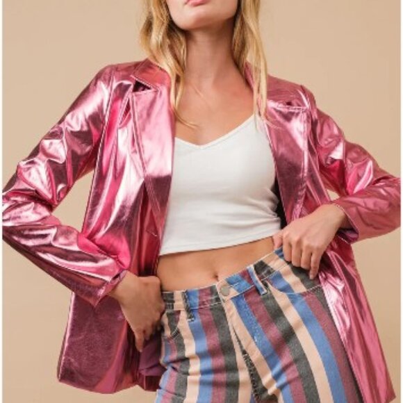 Pink METALLIC Blazer🔥 - Picture 1 of 5
